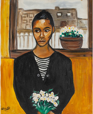 Portrait of a Woman by Lenard Hinds - Auction record, sale price, and art valuation. Compare with similar artists and explore comparable artworks.