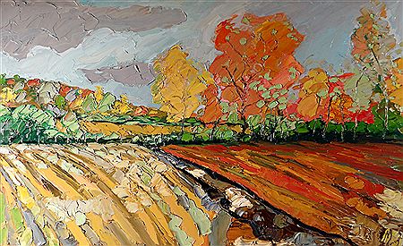 "Autumn, Wye Valley" by Michael Monaghan - Auction record, sale price, and art valuation. Compare with similar artists and explore comparable artworks.