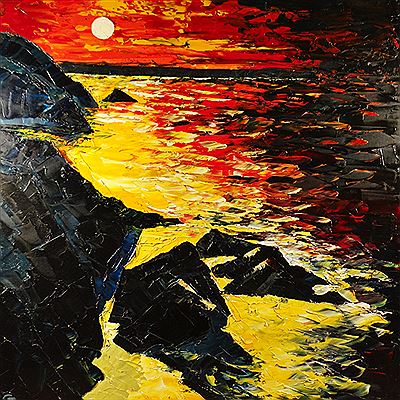 'Machlud Hydref' (Autumn Sunset) by Gwyn Roberts - Auction record, sale price, and art valuation. Compare with similar artists and explore comparable artworks.