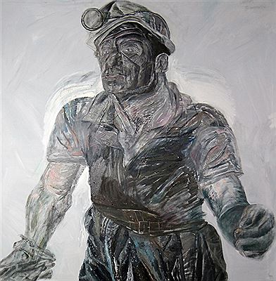 Portrait of miner entitled 'Big Eric'
