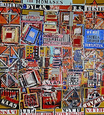 Large abstract composition, a homage to Dylan Thomas R.S Thomas and Gwyn Thomas 'The Thomases'