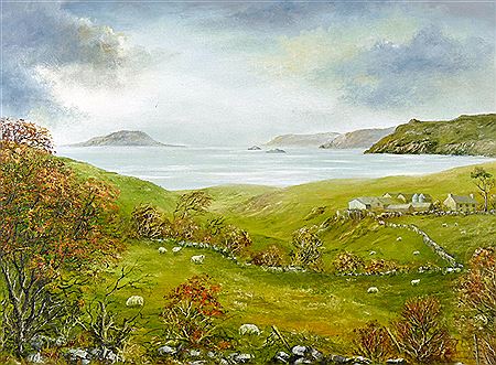 South Caernarfonshire farmstead overlooking Bardsey Island
