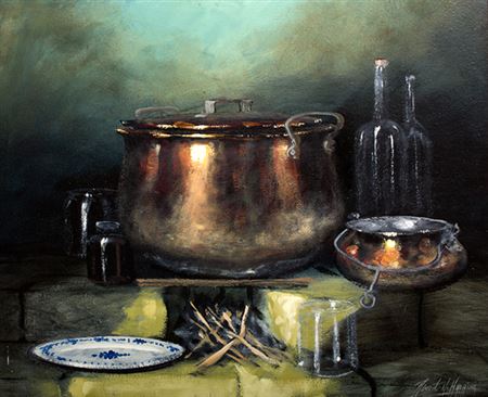 Still Life with Copper Pots