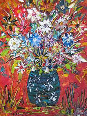 Flowers and Pot