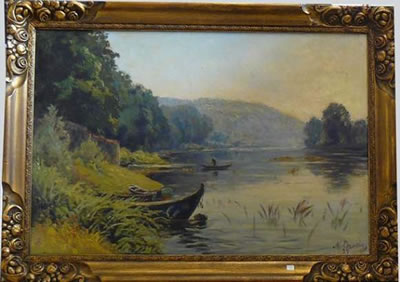 La Meuse à Dave by Albert Dandoy - Auction record, sale price, and art valuation. Compare with similar artists and explore comparable artworks.