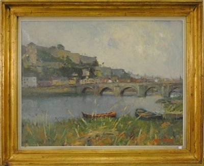 Vue de la citadelle de Namur et du pont de Jambes