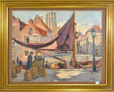 Bateau de pêche sur le canal de Bruxelles