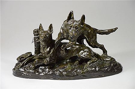 "Deux chiens" by Henri Perre - Auction record, sale price, and art valuation. Compare with similar artists and explore comparable artworks.