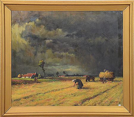 Vendange sous ciel couvert