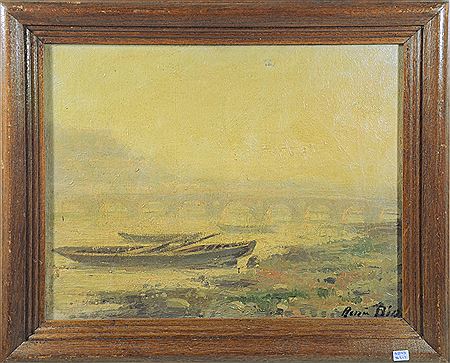 "Pont de Jambes sous la brume"