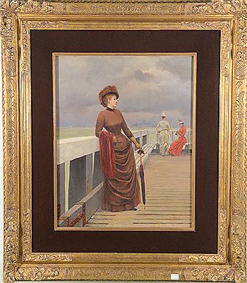 "dames sur la jetée" by Gabriel Charles Deneux - Auction record, sale price, and art valuation. Compare with similar artists and explore comparable artworks.