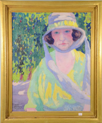 Jeune femme au chapeau