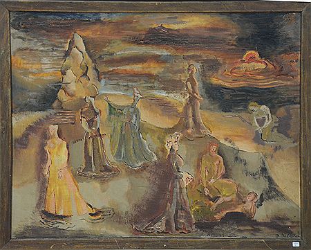 "paysage fantastique à décor de femmes" by Olivier Picard - Auction record, sale price, and art valuation. Compare with similar artists and explore comparable artworks.