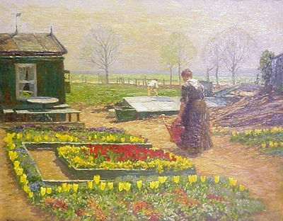 Tending the garden