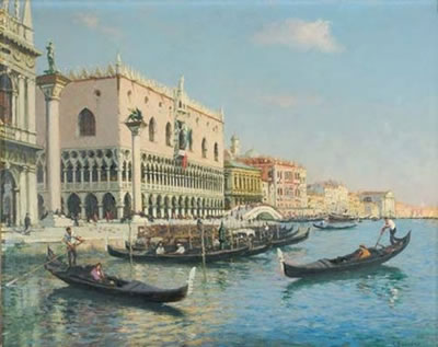 Devant le palais des Doges, Venise by Gaston H Boucart - Auction record, sale price, and art valuation. Compare with similar artists and explore comparable artworks.