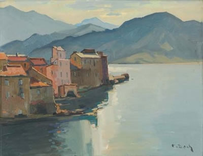 Village méridional en bord de mer