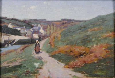 Paysanne au chemin, Pont-Aven