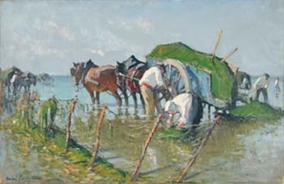Ramasseurs de varech by Andre Prevot-Valeri - Auction record, sale price, and art valuation. Compare with similar artists and explore comparable artworks.