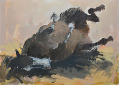 Cheval couché