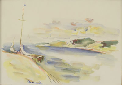 Voilier au mouillage
