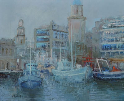 Les bateaux bleus, Marseille by Marcel Peltier - Auction record, sale price, and art valuation. Compare with similar artists and explore comparable artworks.