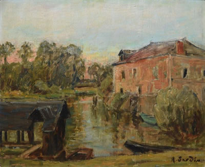 Rivière au bateau-lavoir