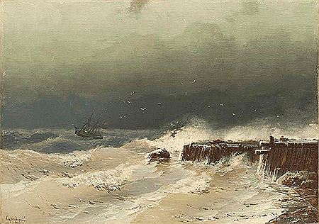 Storm at the sea