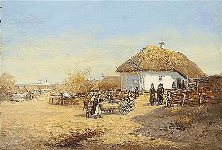 Feast in a village by Serhii Ivanovich Vasylkivsky - Auction record, sale price, and art valuation. Compare with similar artists and explore comparable artworks.