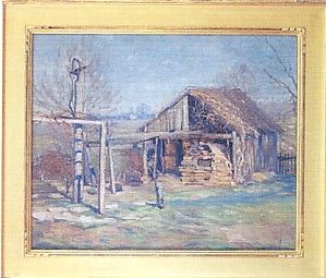 Landscape Scene with Farm Building