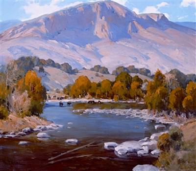Shoshone River by Phil Starke - Auction record, sale price, and art valuation. Compare with similar artists and explore comparable artworks.
