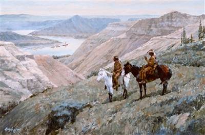 Wolves Scouting Lewis and Clarke Expedition-June 1805