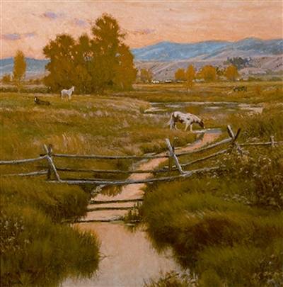 Pasture at Sunset