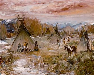 Sample artwork by Wolfgang Pogzeba (1936 - 1982), known for western genre-views, etcher, sculptor - View similar artists and auction records