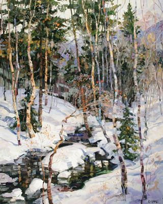 Sample artwork by Robert Moore (Born 1957), known for plein-air landscape, figure and still-life painting - View similar artists and auction records