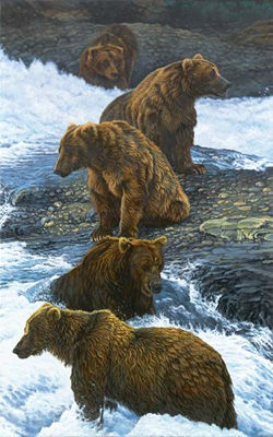 Sample artwork by Gary Johnson (Born 1953), known for wildlife, landscape, and still life painting-small scale - View similar artists and auction records