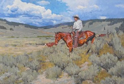 Sample artwork by Charles Dayton (Born 1967), known for western landscape painting - View similar artists and auction records