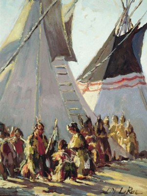 Browning Pow Wow Babysitters by Joan Marron-LaRue - Auction record, sale price, and art valuation. Compare with similar artists and explore comparable artworks.