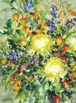 Chinese Lanterns by Elliott Eaton - Auction record, sale price, and art valuation. Compare with similar artists and explore comparable artworks.