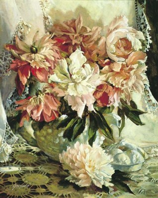 Peonies in a Teapot