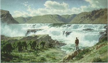 Sample artwork by Charles Fritz (Born 1955), known for landscape-figures, western, history - View similar artists and auction records