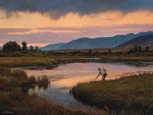 Sample artwork by Lee Stroncek (Born 1952), known for landscape, fishing genre, wildlife - View similar artists and auction records