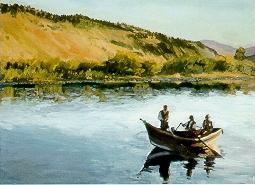 Evening on the Yellowstone by Ann Herzog Wright - Auction record, sale price, and art valuation. Compare with similar artists and explore comparable artworks.