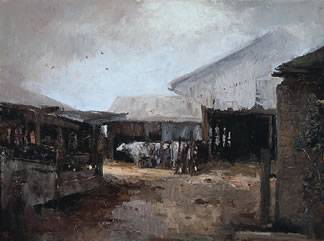 Cows and Sparrows by David Slonim - Auction record, sale price, and art valuation. Compare with similar artists and explore comparable artworks.