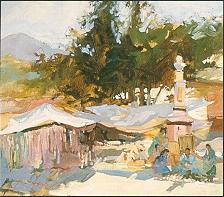Market at Zachilla by Betty (Elizabeth Jean) Billups - Auction record, sale price, and art valuation. Compare with similar artists and explore comparable artworks.
