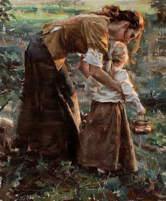 Sample artwork by Robert Coombs (Born 1970), known for impressionist female figure, portrait - View similar artists and auction records
