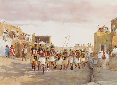 Sample artwork by David Halbach (1931 - 2022), known for cowboy-historical genre and wildlife watercolors, animation - View similar artists and auction records
