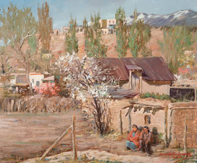 Springtime, Santa Fe by Odon Hullenkremer - Auction record, sale price, and art valuation. Compare with similar artists and explore comparable artworks.