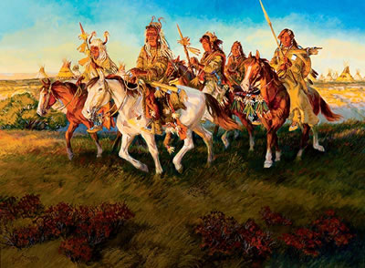 Brave Dog Warriors by David (Dave) Powell - Auction record, sale price, and art valuation. Compare with similar artists and explore comparable artworks.
