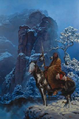 Sample artwork by Chuck Ren (1941 - 1995), known for indian figure, wildlife, sculptor - View similar artists and auction records