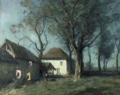 Crépuscule de Septembre sur les fermes